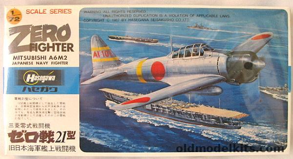 Hasegawa 1/72 A6M2 Zero Type 21, A003-250 plastic model kit